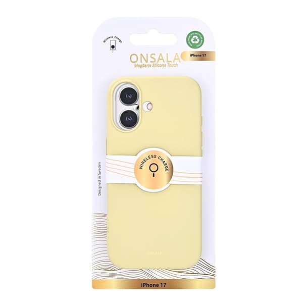 ONSALA Mobilskal till iPhone 17 med Silikonkänsla - Citron Gul