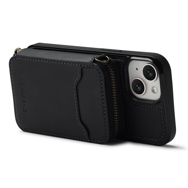 LC.IMEEKE L6 iPhone 13 mini Plånboksfodral Konstläder - Svart