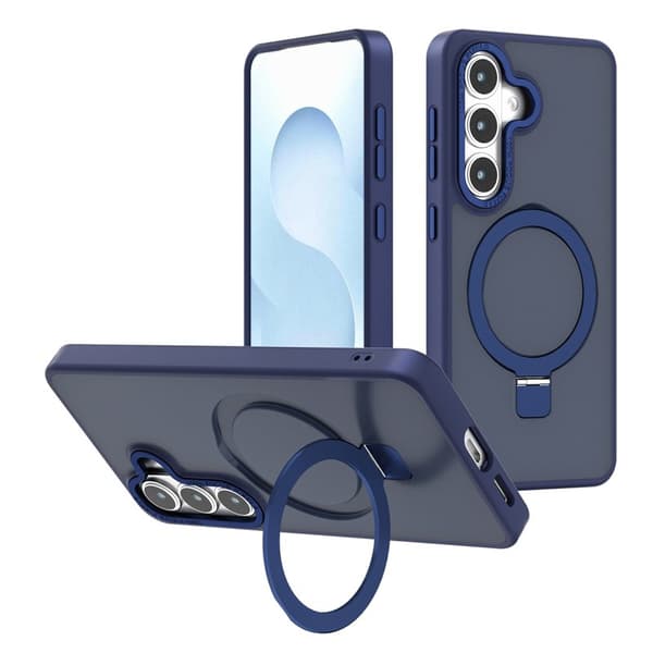 Mobilskal för Samsung Galaxy S26 Plus Magnetiskt TPU + PC Kickstand - Mörkblå