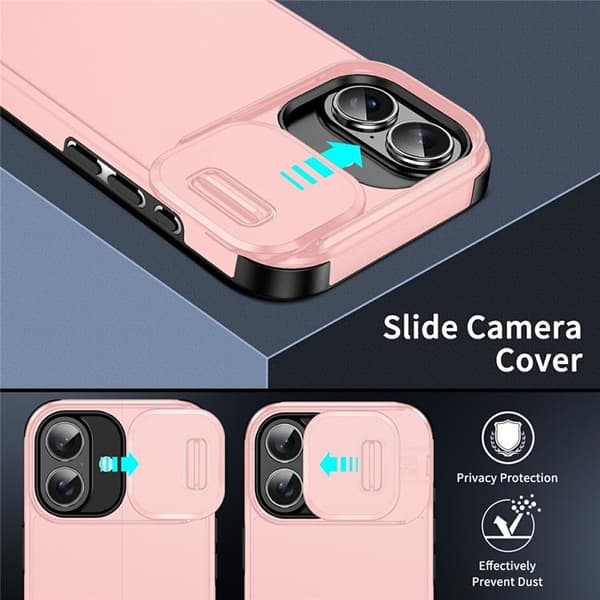 Mobilskal till iPhone 17 Slide Kamera - Rosa Rosa