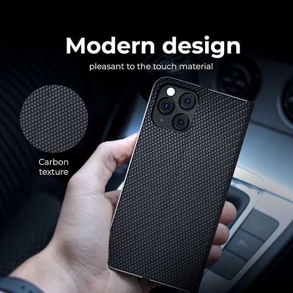 Forcell iPhone XR Fodral Luna Carbon - Svart Svart
