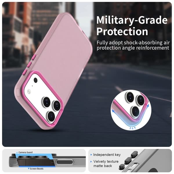 Mobilskal till iPhone 17 Pro Matte Anti-Drop - Röd Röd