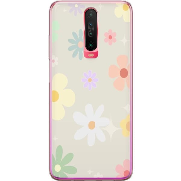 Mobilskal till Xiaomi Redmi K30 med fejdande blommor