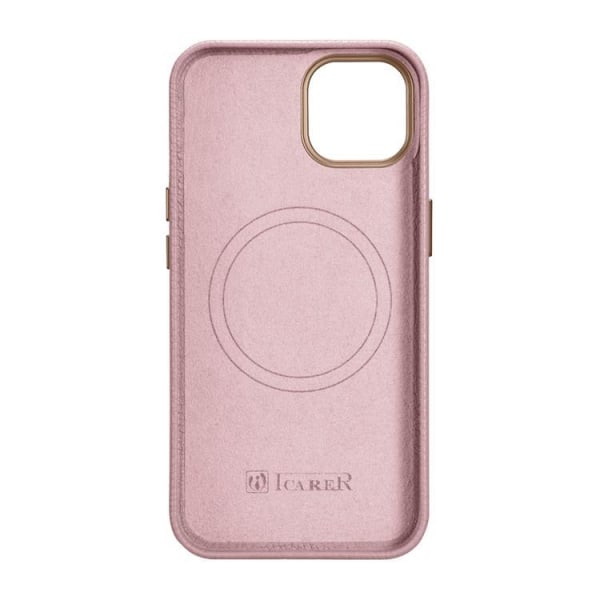 iCarer iPhone 14 Plus -kotelo Magsafe aito nahka Litchi Premium - R