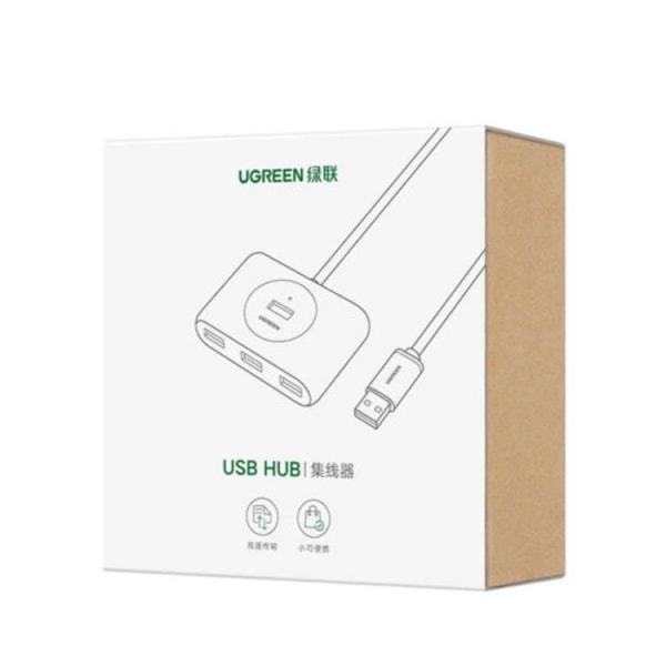 Ugreen Multifunktionell USB HUB USB-C Kabel 1m - Vit Vit