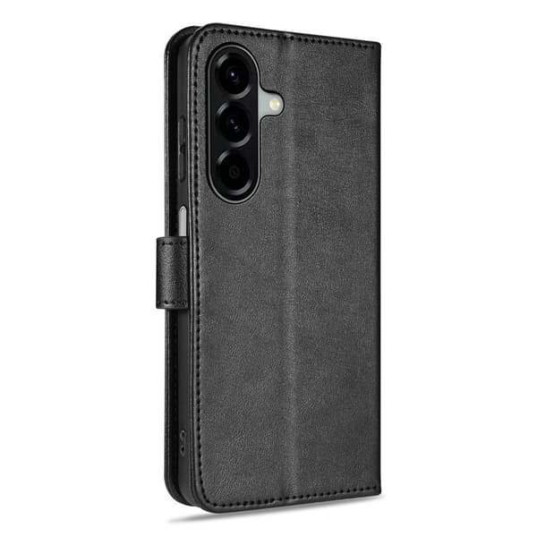AZNS Samsung Galaxy S25 FE Plånboksfodral Anti-Scratch Konstläder - Svart