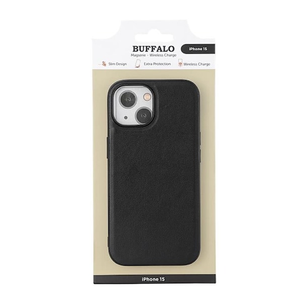 Buffalo iPhone 15 -puhelinkotelo Magsafe - Musta Black