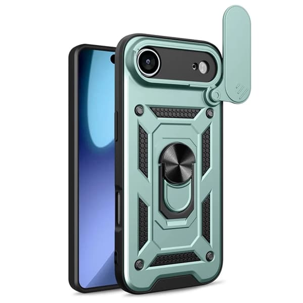 Mobilskal till iPhone Air Slide Kameralock PC + TPU - Grön Grön