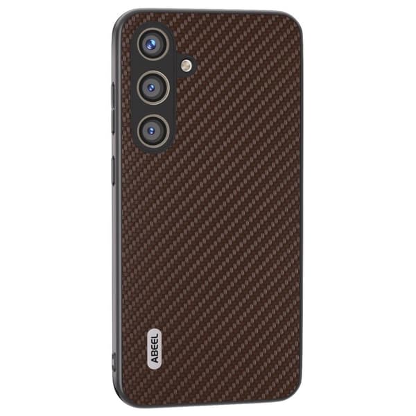 ABEEL Mobilskal till Samsung Galaxy S24+ Shockproof Carbonfiber Brun