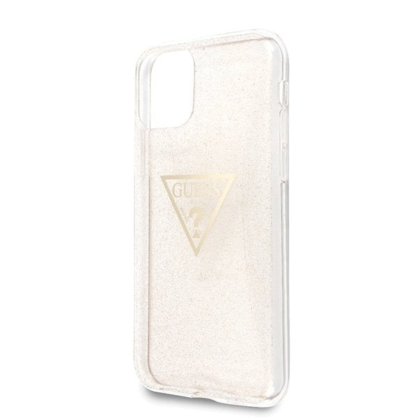 Guess Skal iPhone 11 Pro Glitter Triangle - Guld Yellow