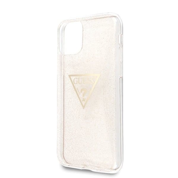Guess Taske til iPhone 11 Pro Glitter Triangle - Guld Yellow