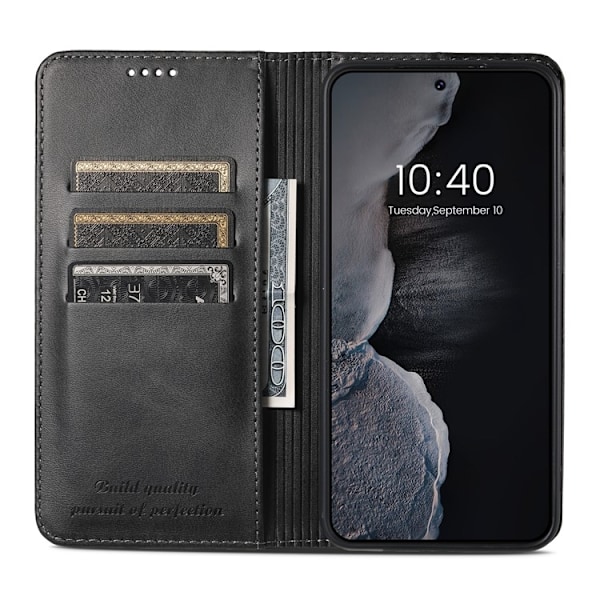 SUTENI Galaxy S23 Plus Plånboksfodral Kickstand Flip - Svart