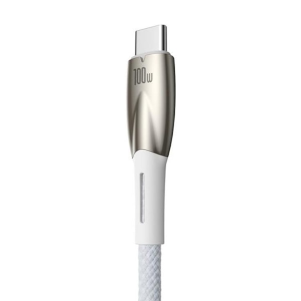 Baseus USB-C till USB-A kabel 1M Glimmer Series - Vit