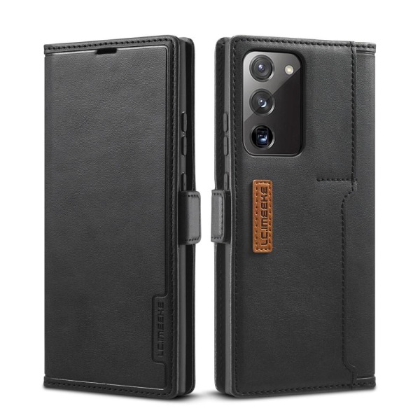 LC.IMEEKE Læder Taske Til Samsung Galaxy Note 20 - Sort Black