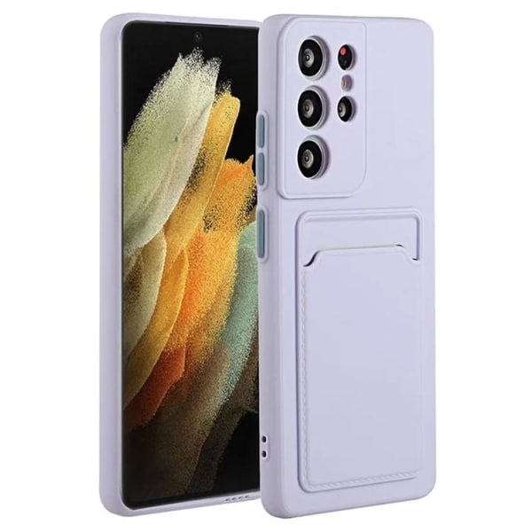 Galaxy S23 Ultra Mobile Case -korttipidike TPU - violetti