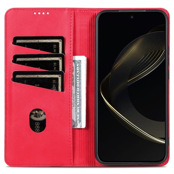 AZNS Xiaomi 17 Plånboksfodral Konstläder - Röd