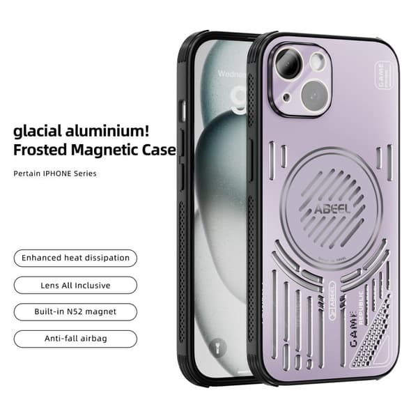 ABEEL Mobilskal till iPhone 13 Aluminium + PC + TPU - Lila