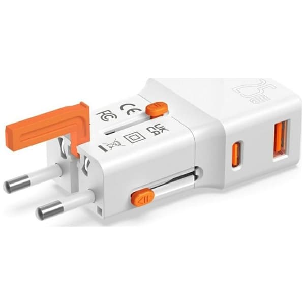 4smarts Reseladdare 25W 1x USB-C 1xUSB-A Nomad Pocket - Vit Vit