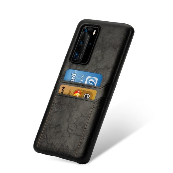 Etui med kortholder til Huawei P40 Pro - Sort Black