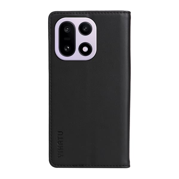 YIKATU OnePlus 15 5G Plånboksfodral Closure Konstläder Svart