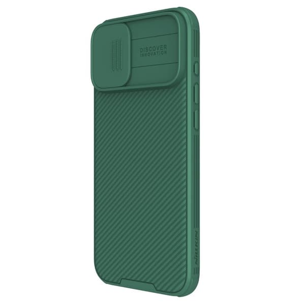 NILLKIN Camshield Pro Mobilskal till iPhone 16 Plus med Kameraskydd Grön