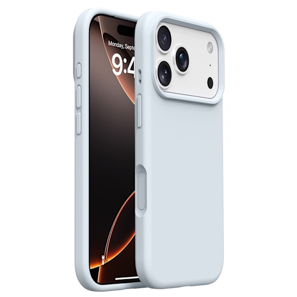 Mobilskal till iPhone 17 Pro Max Silikon Microfiber Lining Liquid Blå