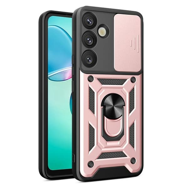 Amorus Mobilskal för Samsung Galaxy S26 Plus Kickstand PC + TPU - Roséguld