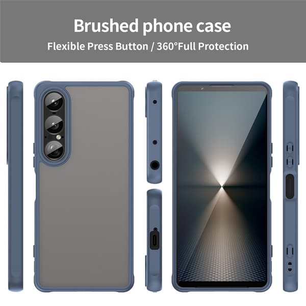 Mobilskal till Sony Xperia 1 VII Frosted Vit - Blå Blå
