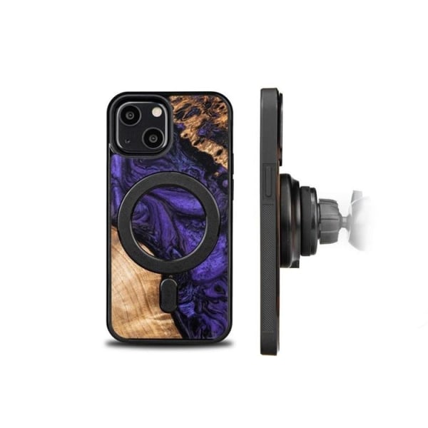 Bewood iPhone 13 Mini Mobiltaske Magsafe Unique Violet - Sort