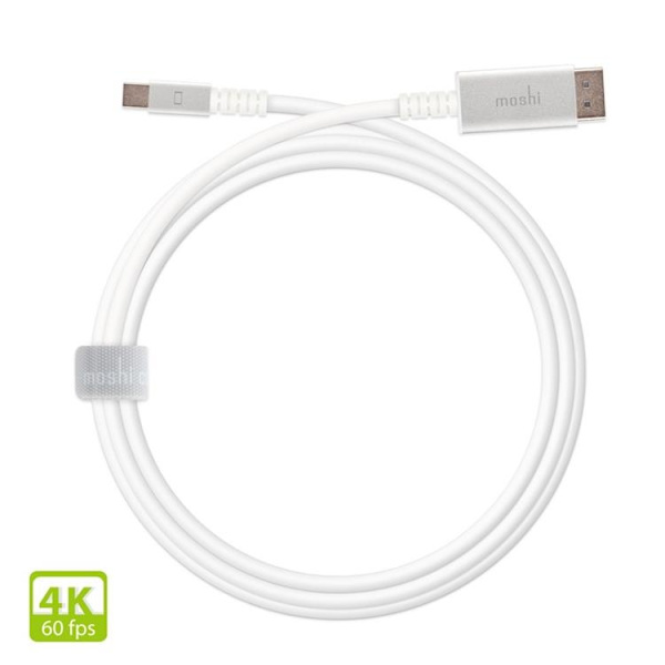 Moshi Mini DisplayPort Till DisplayPort kabel 1.5m - Vit