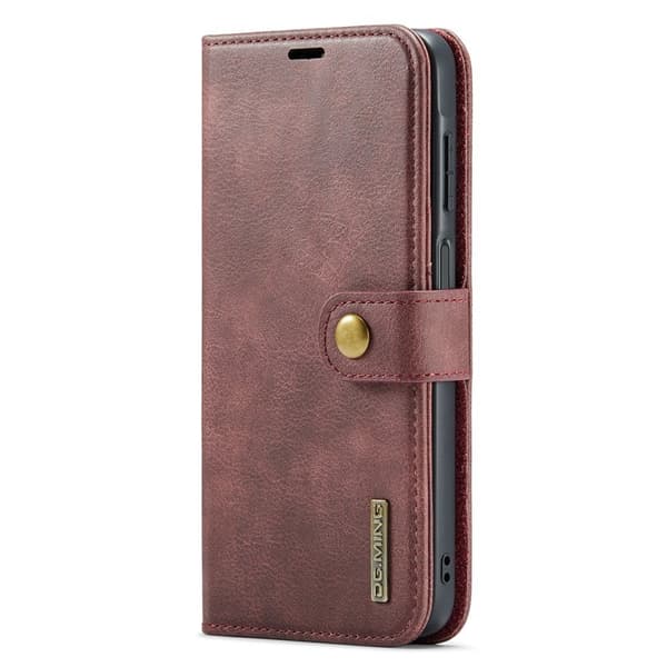 DG.MING Samsung Galaxy A26 5G Plånboksfodral Äkta läder Röd