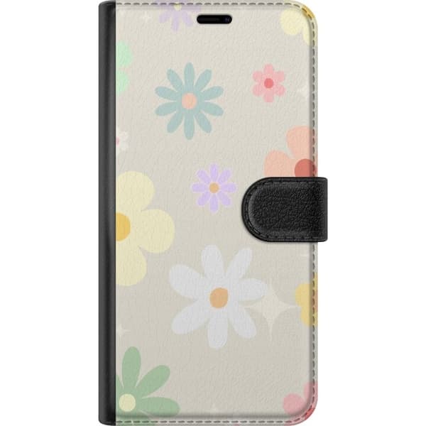 Plånboksfodral till Apple iPhone 15 med fejdande blommor