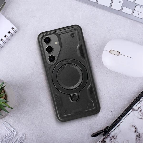 Telefontaske til Galaxy S25 Edge Front Armor - Sort Svart