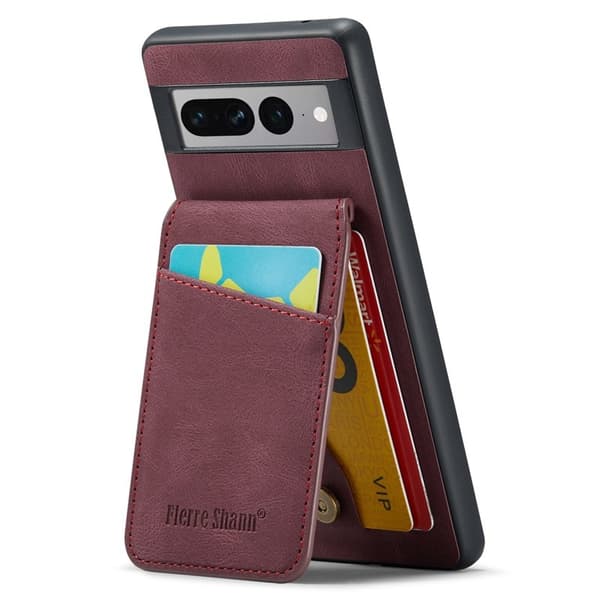 FIERRE SHANN Google Pixel 8 Pro Fodral PU+TPU - Röd
