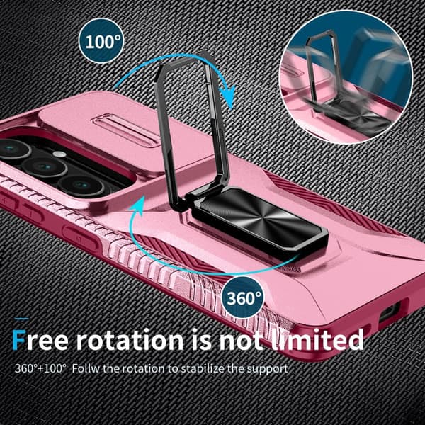 Mobilskal för Samsung Galaxy S26 Camshield Kickstand TPU + PC - Rosa