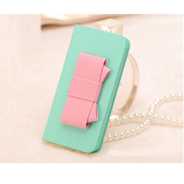 Sweet Hybrid Bow -lompakkokotelo Apple iPhone 4S/4 -puhelimille (Mint)