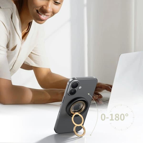 Tech-Protect Ringholder Magsafe MMR700 Lamano Magnetisk - Sort/Guld Svart