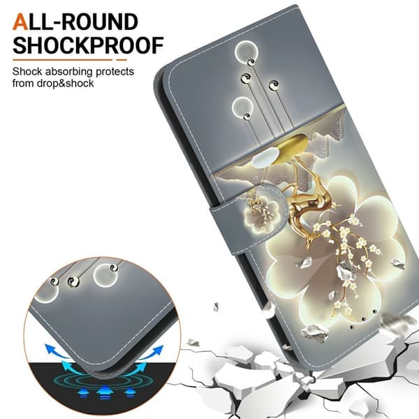 Plånboksfodral för Samsung Galaxy S26 Plus Mönstertryckt Konstläder - Sika Deer