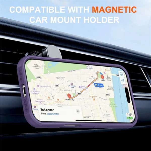 Mobilskal till iPhone 17 Pro MagSafe Kickstand TPU + PC - Lila Lila