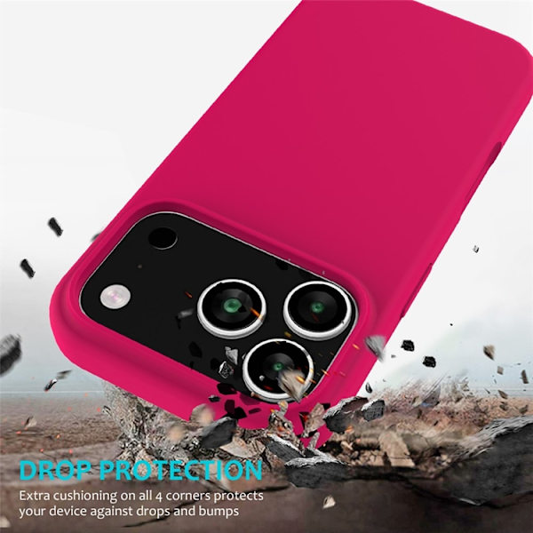 Mobilskal till iPhone 17 Pro Max Liquid Silikon - Rosa Rosa