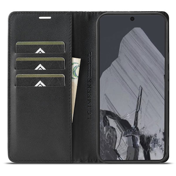 LC.IMEEKE Google Pixel 10 Pro Plånboksfodral Konstläder - Svart