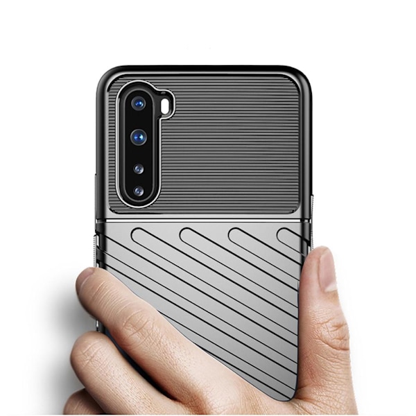 Thunder Twill Texture Skal Till OnePlus Nord - Blå Blå