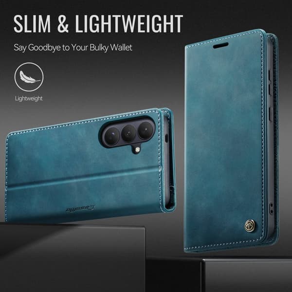 CaseMe Plånboksfodral för Samsung Galaxy S26 Konstläder RFID - Grön