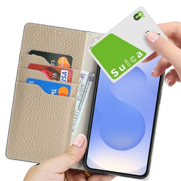 Plånboksfodral för Samsung Galaxy S26 Äkta läder - Ljusblå
