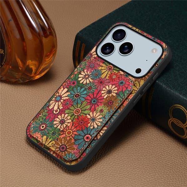 Mobilskal till iPhone 17 Pro Max Korthållare Blommor - Vår / Grön Grön