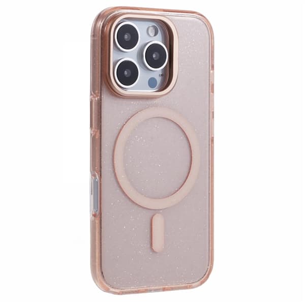 KIGC Mobilskal till iPhone 16 Pro Max MagSafe Epoxy Kickstand - Guld Guld