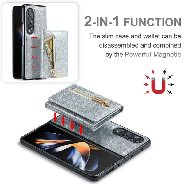 DG.MING M3 Series Mobilskal för Samsung Galaxy Z Fold3 5G Silver