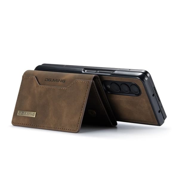 DG.MING Samsung Galaxy Z Fold4 Plånboksfodral Magnetisk Brun