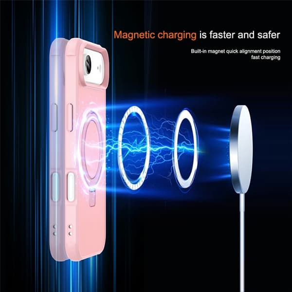 Mobilskal till iPhone Air MagSafe TPU+PC Kickstand - Rosa Rosa