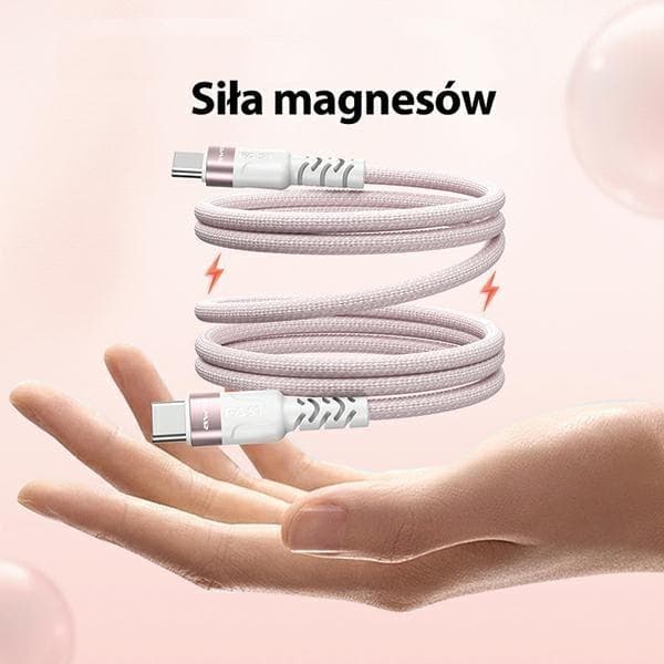 Awei USB-C Till USB-C 1m Kabel Nylon CL-166T - Svart Svart